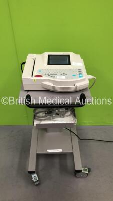 GE MAC 1200 ST ECG Machine on Stand with 10 Lead ECG Leads (Powers Up) *S/N 550041995*