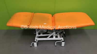 Unknown Make of Hydraulic Patient Examination Couch (Hydraulics Tested Working - Rips to Cushions - See Pictures)