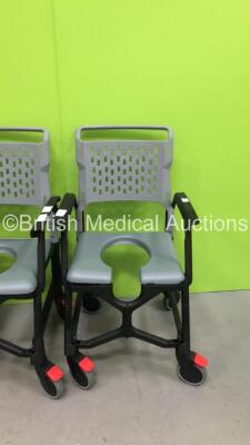 2 x Manual Commodes and 4 x Boxes of The Locomotor Range Pro-Loop Patient Specific Slings Large - 2