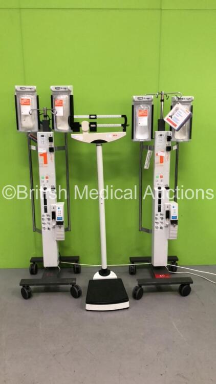 2 x Smiths Medical Level 1 H-1200 Fast Flow Fluid Warmers (Both Power Up) and 1 x Seca Stand on Scales