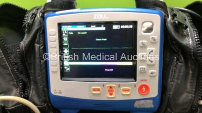 Zoll X Series Monitor/Defibrillator Including ECG, SPO2, NIBP, CO2 and Printer Options with 1 x Sure Power II Battery, 1 x NIBP Cuff and Hose, 1 x 4 Lead ECG Lead, 1 x 6 Lead ECG Lead, 1 x Paddle Lead and 1 x SPO2 Finger Sensor in Carry Bag (Powers Up and - 2