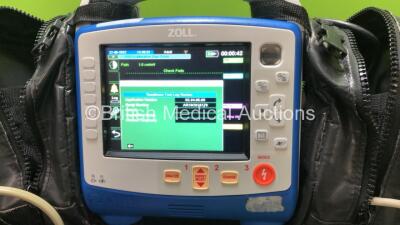 Zoll X Series Monitor/Defibrillator Including ECG, SPO2, NIBP, CO2 and Printer Options with 1 x Sure Power II Battery, 1 x NIBP Cuff and Hose, 1 x 4 Lead ECG Lead, 1 x 6 Lead ECG Lead, 1 x Paddle Lead and 1 x SPO2 Finger Sensor in Carry Bag (Powers Up and - 3