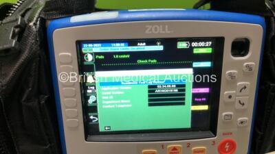 Zoll X Series Monitor/Defibrillator Including ECG, SPO2, NIBP, CO2 and Printer Options with 1 x Sure Power II Battery, 1 x NIBP Cuff and Hose, 1 x 4 Lead ECG Lead, 1 x 6 Lead ECG Lead, 1 x Paddle Lead and 1 x SPO2 Finger Sensor in Carry Bag (Powers Up and - 3