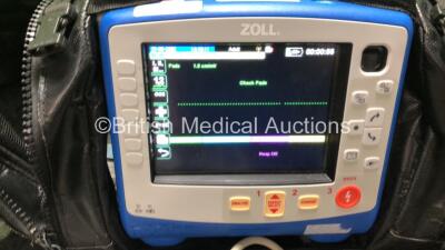 Zoll X Series Monitor/Defibrillator Including ECG, SPO2, NIBP, CO2 and Printer Options with 1 x Sure Power II Battery, 1 x NIBP Cuff and Hose, 1 x 4 Lead ECG Lead, 1 x 6 Lead ECG Lead, 1 x Paddle Lead and 1 x SPO2 Finger Sensor in Carry Bag (Powers Up and - 2