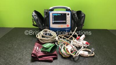 Zoll X Series Monitor/Defibrillator Including ECG, SPO2, NIBP, CO2 and Printer Options with 1 x Sure Power II Battery, 1 x NIBP Cuff and Hose, 1 x 4 Lead ECG Lead, 1 x 6 Lead ECG Lead, 1 x Paddle Lead and 1 x SPO2 Finger Sensor in Carry Bag (Powers Up and