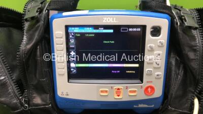 Zoll X Series Monitor/Defibrillator Including ECG, SPO2, NIBP, CO2 and Printer Options with 1 x Sure Power II Battery, 1 x NIBP Cuff and Hose, 1 x 4 Lead ECG Lead, 1 x 6 Lead ECG Lead, 1 x Paddle Lead and 1 x SPO2 Finger Sensor in Carry Bag (Powers Up and - 2