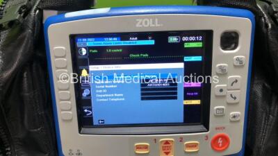 Zoll X Series Monitor/Defibrillator Including ECG, SPO2, NIBP, CO2 and Printer Options with 1 x Sure Power II Battery, 1 x NIBP Cuff and Hose, 1 x 4 Lead ECG Lead, 1 x 6 Lead ECG Lead, 1 x Paddle Lead and 1 x SPO2 Finger Sensor in Carry Bag (Powers Up and - 3