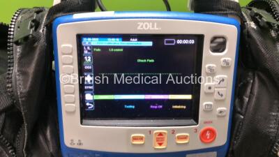 Zoll X Series Monitor/Defibrillator Including ECG, SPO2, NIBP, CO2 and Printer Options with 1 x Sure Power II Battery, 1 x NIBP Cuff and Hose, 1 x 4 Lead ECG Lead, 1 x 6 Lead ECG Lead, 1 x Paddle Lead and 1 x SPO2 Finger Sensor in Carry Bag (Powers Up and - 2