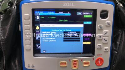 Zoll X Series Monitor/Defibrillator Including ECG, SPO2, NIBP, CO2 and Printer Options with 1 x Sure Power II Battery, 1 x NIBP Cuff and Hose, 1 x 4 Lead ECG Lead, 1 x 6 Lead ECG Lead, 1 x Paddle Lead and 1 x SPO2 Finger Sensor in Carry Bag (Powers Up and - 3