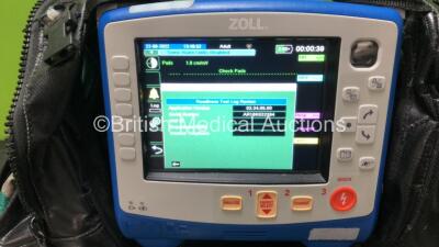 Zoll X Series Monitor/Defibrillator Including ECG, SPO2, NIBP, CO2 and Printer Options with 1 x Sure Power II Battery, 1 x NIBP Cuff and Hose, 1 x 4 Lead ECG Lead, 1 x 6 Lead ECG Lead, 1 x Paddle Lead and 1 x SPO2 Finger Sensor in Carry Bag (Powers Up and - 3