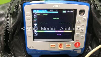 Zoll X Series Monitor/Defibrillator Including ECG, SPO2, NIBP, CO2 and Printer Options with 1 x Sure Power II Battery, 1 x NIBP Cuff and Hose, 1 x 4 Lead ECG Lead, 1 x 6 Lead ECG Lead, 1 x Paddle Lead and 1 x SPO2 Finger Sensor in Carry Bag (Powers Up and - 2