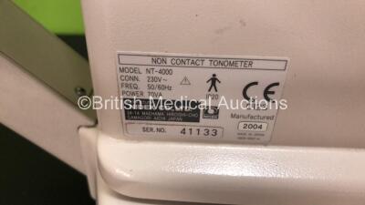 Nidek NT-4000 Auto Non Contact Tonometer *Mfd 2004* (Powers Up with Damage to Controller and Damage to Casing - See Photos) - 8