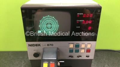 Nidek LM 870 Auto Lensmeter (Powers Up with Damage to Casing - See Photos) - 2