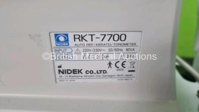 Nidek RKT-7700 Auto Ref / Kerato / Tonometer (Powers Up, Missing Screen) - 4