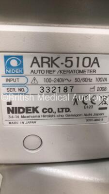 Nidek ARK-510A Auto Ref / Keratometer on Table (Powers Up) - 6