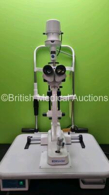 Keeler SL-40H Slit Lamp with 2 x 12.5 Eyepieces, Lens and Chin Rest on Table Top (Powers Up with Good Bulb) *SN04020023* - 3