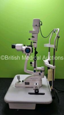 Keeler SL-40H Slit Lamp with 2 x 12.5 Eyepieces, Lens and Chin Rest on Table Top (Powers Up with Good Bulb) *SN04020023* - 4