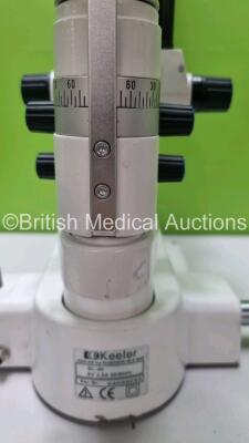 Keeler SL-40H Slit Lamp with 2 x 12.5 Eyepieces, Lens and Chin Rest on Table Top (Powers Up with Good Bulb) *SN04020023* - 8