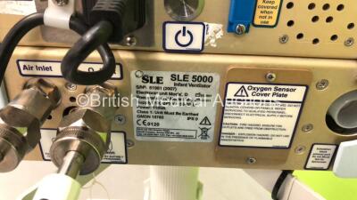 SLE 5000 Infant Ventilator TVV Plus Model M-1 - Software Version 5.0 On Stand with Hose (Powers Up) *S/N 51981 (Mfd 2007) - 3