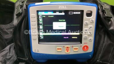 Zoll X Series Monitor/Defibrillator Including ECG, SPO2, NIBP, CO2 and Printer Options with 1 x Sure Power II Battery, 1 x NIBP Cuff and Hose, 1 x 4 Lead ECG Lead, 1 x 6 Lead ECG Lead, 1 x Paddle Lead and 1 x SPO2 Finger Sensor in Carry Bag (Powers Up and - 2