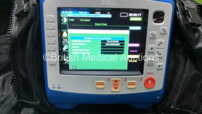 Zoll X Series Monitor/Defibrillator Including ECG, SPO2, NIBP, CO2 and Printer Options with 1 x Sure Power II Battery, 1 x NIBP Cuff and Hose, 1 x 4 Lead ECG Lead, 1 x 6 Lead ECG Lead, 1 x Paddle Lead and 1 x SPO2 Finger Sensor in Carry Bag (Powers Up and - 3