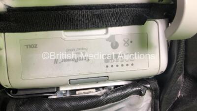 Zoll X Series Monitor/Defibrillator Including ECG, SPO2, NIBP, CO2 and Printer Options with 1 x Sure Power II Battery, 1 x NIBP Cuff and Hose, 1 x 4 Lead ECG Lead, 1 x 6 Lead ECG Lead, 1 x Paddle Lead and 1 x SPO2 Finger Sensor in Carry Bag (Powers Up and - 5