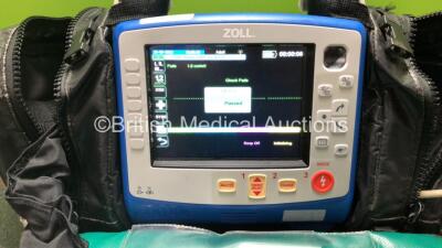 Zoll X Series Monitor/Defibrillator Including ECG, SPO2, NIBP, CO2 and Printer Options with 1 x Sure Power II Battery, 1 x NIBP Cuff and Hose, 1 x 4 Lead ECG Lead, 1 x 6 Lead ECG Lead, 1 x Paddle Lead and 1 x SPO2 Finger Sensor in Carry Bag (Powers Up and - 2