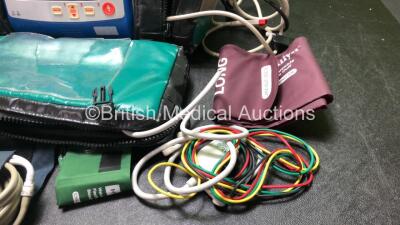 Zoll X Series Monitor/Defibrillator Including ECG, SPO2, NIBP, CO2 and Printer Options with 1 x Sure Power II Battery, 1 x NIBP Cuff and Hose, 1 x 4 Lead ECG Lead, 1 x 6 Lead ECG Lead, 1 x Paddle Lead and 1 x SPO2 Finger Sensor in Carry Bag (Powers Up and - 6