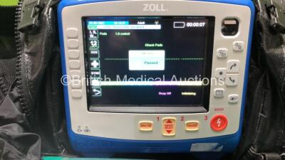 Zoll X Series Monitor/Defibrillator Including ECG, SPO2, NIBP, CO2 and Printer Options with 1 x Sure Power II Battery, 1 x NIBP Cuff and Hose, 1 x 4 Lead ECG Lead, 1 x 6 Lead ECG Lead, 1 x Paddle Lead and 1 x SPO2 Finger Sensor in Carry Bag (Powers Up and - 2