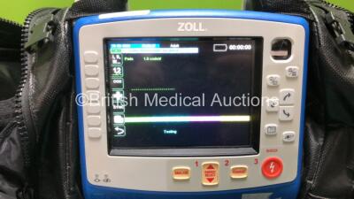 Zoll X Series Monitor/Defibrillator Including ECG, SPO2, NIBP, CO2 and Printer Options with 1 x Sure Power II Battery, 1 x NIBP Cuff and Hose, 1 x 4 Lead ECG Lead, 1 x 6 Lead ECG Lead, 1 x Paddle Lead and 1 x SPO2 Finger Sensor in Carry Bag (Powers Up and - 2