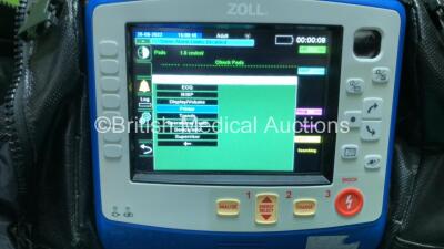 Zoll X Series Monitor/Defibrillator Including ECG, SPO2, NIBP, CO2 and Printer Options with 1 x Sure Power II Battery, 1 x NIBP Cuff and Hose, 1 x 4 Lead ECG Lead, 1 x 6 Lead ECG Lead, 1 x Paddle Lead and 1 x SPO2 Finger Sensor in Carry Bag (Powers Up and - 3