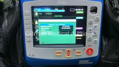 Zoll X Series Monitor/Defibrillator Including ECG, SPO2, NIBP, CO2 and Printer Options with 1 x Sure Power II Battery, 1 x NIBP Cuff and Hose, 1 x 4 Lead ECG Lead, 1 x 6 Lead ECG Lead, 1 x Paddle Lead and 1 x SPO2 Finger Sensor in Carry Bag (Powers Up and - 4