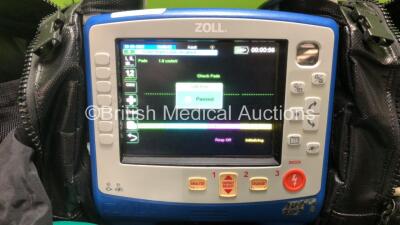 Zoll X Series Monitor/Defibrillator Including ECG, SPO2, NIBP, CO2 and Printer Options with 1 x Sure Power II Battery, 1 x NIBP Cuff and Hose, 1 x 4 Lead ECG Lead, 1 x 6 Lead ECG Lead, 1 x Paddle Lead and 1 x SPO2 Finger Sensor in Carry Bag (Powers Up and - 2