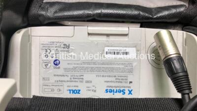 Zoll X Series Monitor/Defibrillator Including ECG, SPO2, NIBP, CO2 and Printer Options with 1 x Sure Power II Battery, 1 x NIBP Cuff and Hose, 1 x 4 Lead ECG Lead, 1 x 6 Lead ECG Lead, 1 x Paddle Lead and 1 x SPO2 Finger Sensor in Carry Bag (Powers Up and - 8