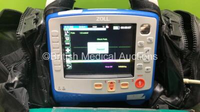 Zoll X Series Monitor/Defibrillator Including ECG, SPO2, NIBP, CO2 and Printer Options with 1 x Sure Power II Battery, 1 x NIBP Cuff and Hose, 1 x 4 Lead ECG Lead, 1 x 6 Lead ECG Lead, 1 x Paddle Lead and 1 x SPO2 Finger Sensor in Carry Bag (Powers Up and - 2