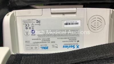 Zoll X Series Monitor/Defibrillator Including ECG, SPO2, NIBP, CO2 and Printer Options with 1 x Sure Power II Battery, 1 x NIBP Cuff and Hose, 1 x 4 Lead ECG Lead, 1 x 6 Lead ECG Lead, 1 x Paddle Lead and 1 x SPO2 Finger Sensor in Carry Bag (Powers Up and - 8