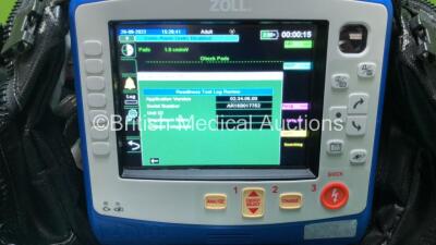 Zoll X Series Monitor/Defibrillator Including ECG, SPO2, NIBP, CO2 and Printer Options with 1 x Sure Power II Battery, 1 x NIBP Cuff and Hose, 1 x 4 Lead ECG Lead, 1 x 6 Lead ECG Lead, 1 x Paddle Lead and 1 x SPO2 Finger Sensor in Carry Bag (Powers Up and - 3