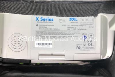 Zoll X Series Monitor/Defibrillator Including ECG, SPO2, NIBP, CO2 and Printer Options with 1 x Sure Power II Battery, 1 x NIBP Cuff and Hose, 1 x 4 Lead ECG Lead, 1 x 6 Lead ECG Lead, 1 x Paddle Lead and 1 x SPO2 Finger Sensor in Carry Bag (Powers Up and - 7