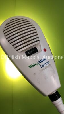 1 x Luxo Patient Examination Lamp on Stand (Not Power Tested Due to No Bulb), 1 x Welch Allyn LS-135 Patient Examination Lamp on Stand (Powers Up) and 1 x Daray Medical Patient Examination Lamp on Stand (Powers Up) *S/N 14285 / - 4