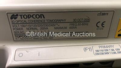 TopCon 3D OCT 2000 Optical Coherence Tomography System on Motorized Table with PC and Monitor (Powers Up - HDD REMOVED from PC Unit) - 4