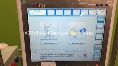 2 x Nipro Corporation Surdial X Dialysis Machines Version 1.506 with Hoses (Both Power Up - 1 x with Alarm) *Mfd 2017* - 2