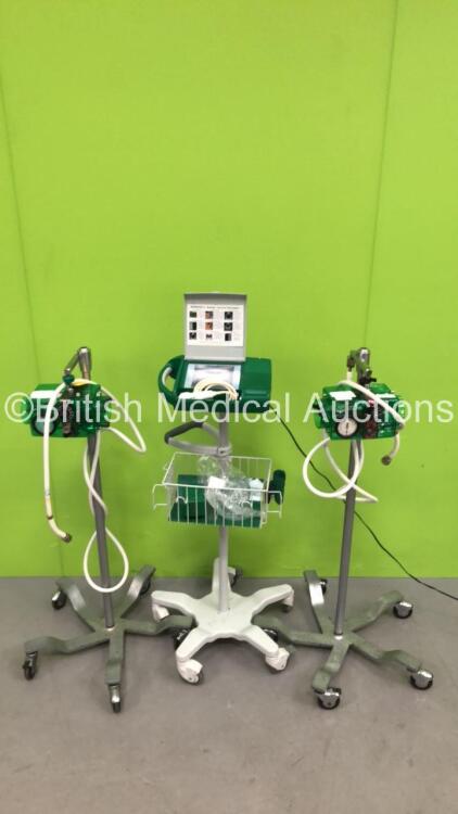 2 x Bird Mark 7 Respirator on Stands with Hoses and 1 x Bard Bardscan II Bladder Scanner with Transducer (Powers Up) *S/N NA*