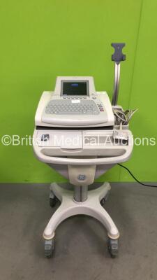 GE MAC3500 ECG Machine on Stand with ECG Patch Cable (Powers Up)