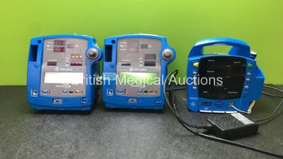 Job Lot Including 2 x GE Dinamap PRO400V2 Vital Signs Monitors (Both Power Up) 1 x GE Dinamap Procare Vital Signs Monitor with 1 x AC Power Supply (No Power) *SN AAW06390137SA, AAX06240039SA, AA05110195SA*