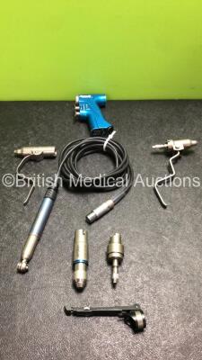 Stryker RemB Set Including 1 x Stryker RemB 6400-099-000 Universal Driver, 1 x Stryker 5100-004-000 Rem Handpiece TPS Cord, 1 x Stryker 7203-126-00 Pin Collect, 1 x Stryker 4100-062-000 Wire Collect, 1 x Stryker 6400-034-000 Electric Sagittal Saw,1 x Stry