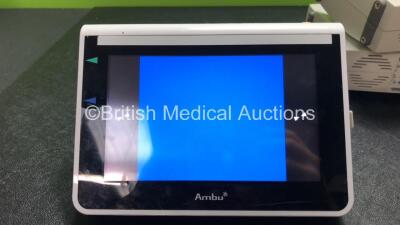 Mixed Lot Including 1 x Welch Allyn Connex Vital Signs Monitor Including SpO2 and NIBP Options (Powers Up with Damage-See Photo) 2 x Masimo Signal Extraction Pulse CO Oximeter Base Units (Both Power Up) 1 x Ambu aView Monitor (Powers Up when Tested with S - 11