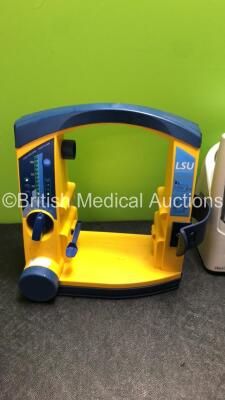 Mixed Lot Including 1 x Laerdal LSU Suction Unit (Powers Up with Missing Cup and Cracked Casing-See Photo) 1 x Masimo Radical 7 Signal Extraction Pulse CO Oximeter with Base Unit (Powers Up) 1 x Welch Allyn Spot Vital Signs LXi Patient Monitor (Spares and - 2