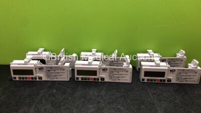 6 x CME Medical T34 Ambulatory Syringe Pumps (All Power Up when Tested with Stock Battery-Batteries are Not Included)