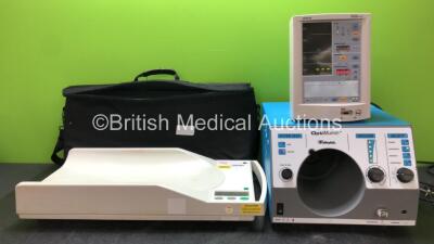 Mixed Lot Including 1 x Mindray Datascope Accutorr Plus Patient Monitor (Powers Up) 1 x Valleylab OptiMumm Smoke Evacuation Unit (Powers Up) 1 x Seca Weighing Scales in Carry Bag (Powers Up)