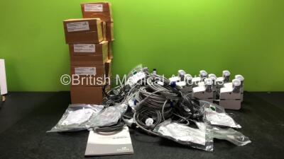 Job Lot Edan Patient Monitoring Accessories Including Sample Lines, Water Traps Pressure Interface Cables and Gas CO2 Sampling Lines